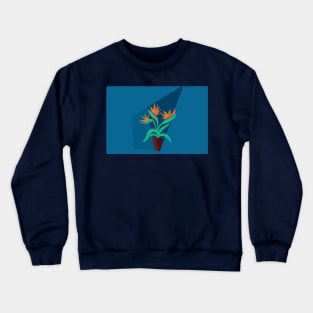 Bird of Paradise Flowers Bouquet Vase Crewneck Sweatshirt